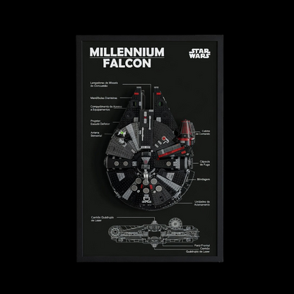Quadro de Acr&iacute;lico para Millennium Falcon (1381 pe&ccedil;as)