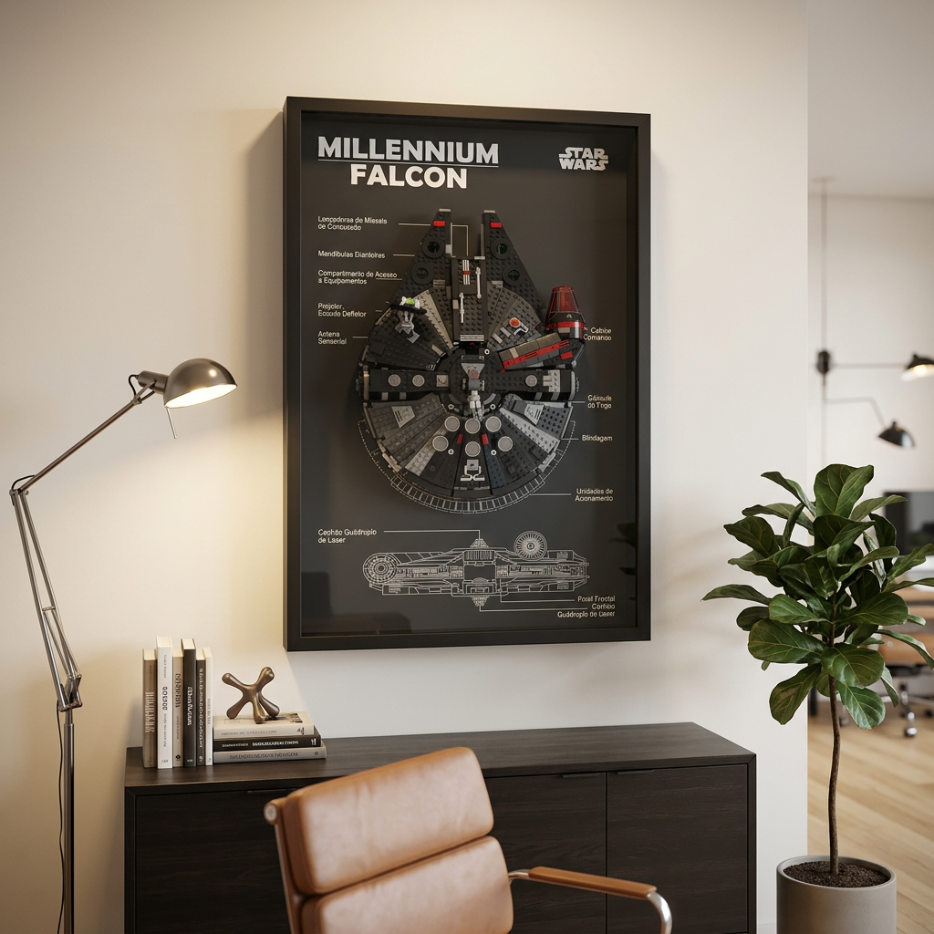 Quadro de Acr&iacute;lico para Millennium Falcon (1381 pe&ccedil;as)