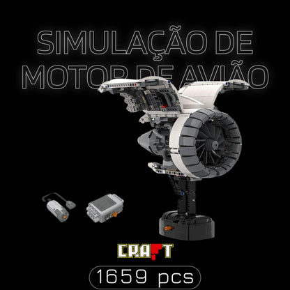 Motor de Avi&atilde;o (1659 pe&ccedil;as)