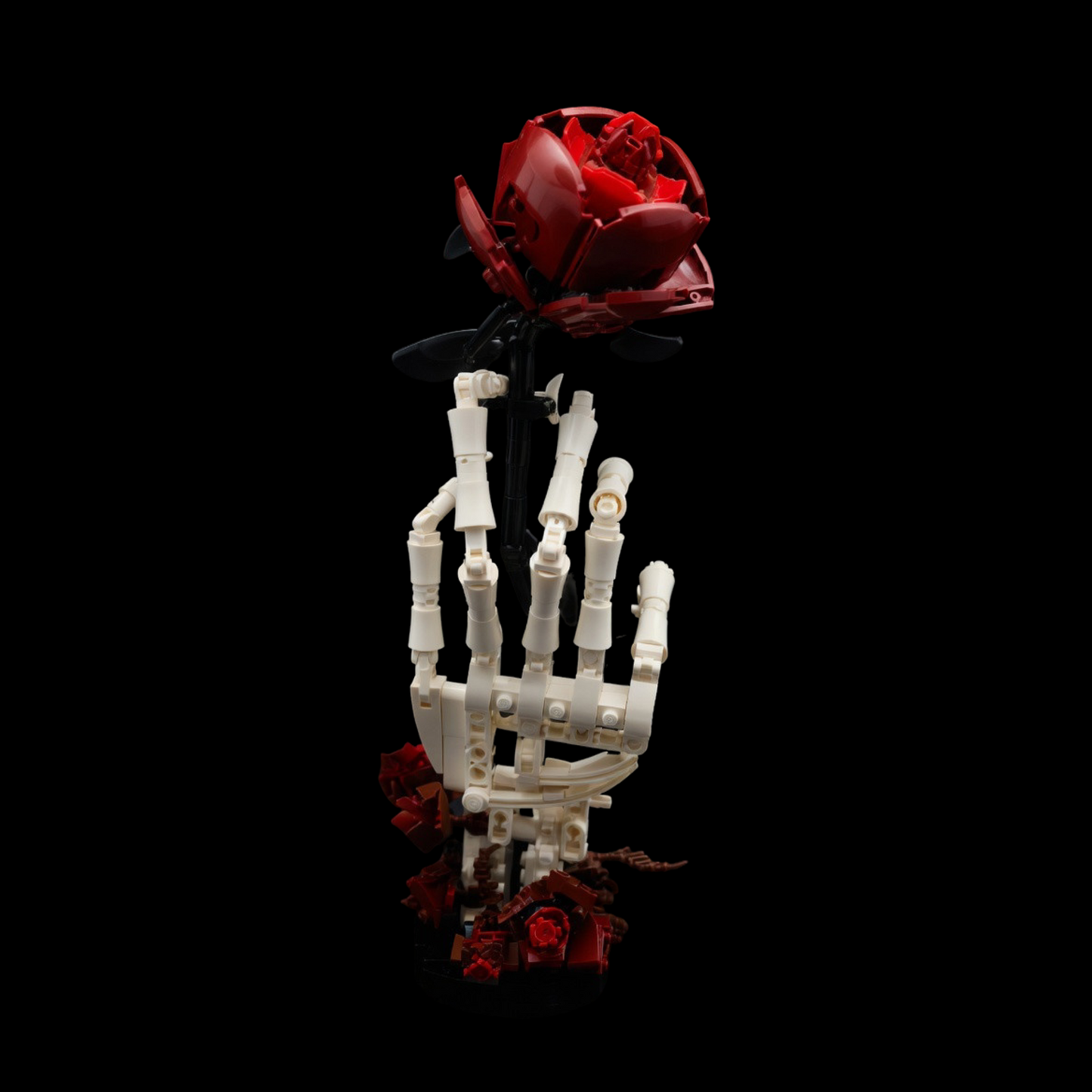 M&atilde;o de Esqueleto com Rosas (357 pe&ccedil;as)