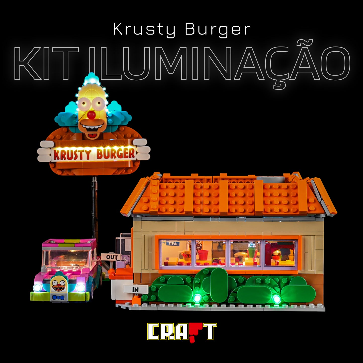 Kit de Ilumina&ccedil;&atilde;o para Os Simpsons - Krusty Burger