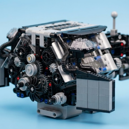 Motor W12 Twin Turbo (871 pe&ccedil;as) - Brics Craft