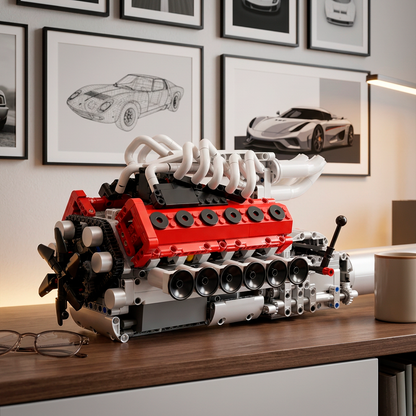 Motor V12 Aspirado Naturalmente (1366 pe&ccedil;as)