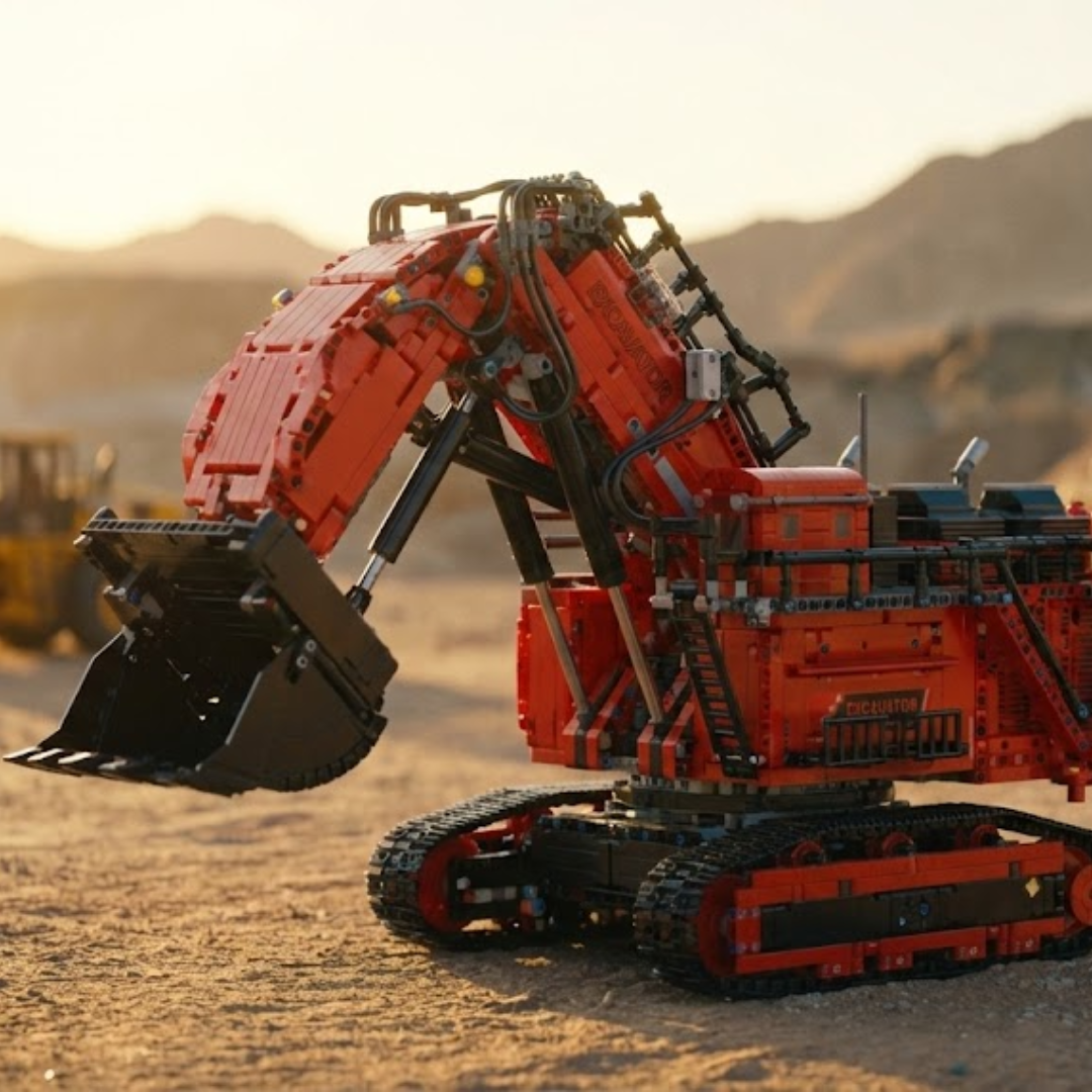 Escavadeira - Liebherr R 9800 Vermelha (4767 pe&ccedil;as)