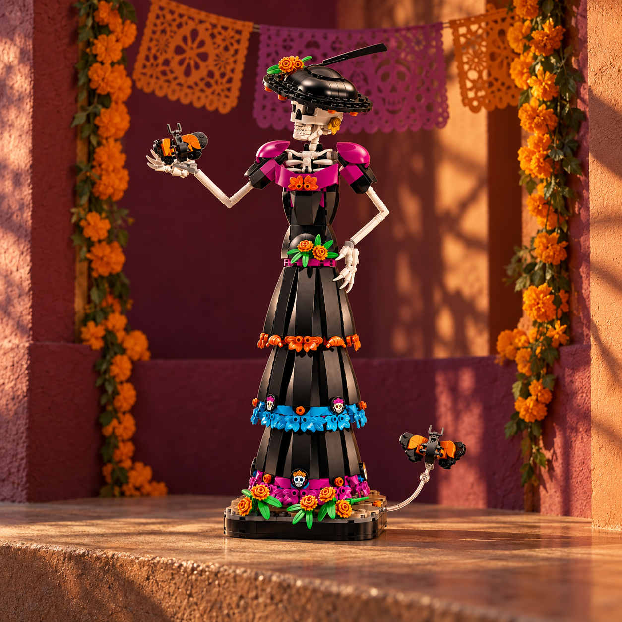 La Catrina (1212 pe&ccedil;as): cena ambientada, ofrenda.