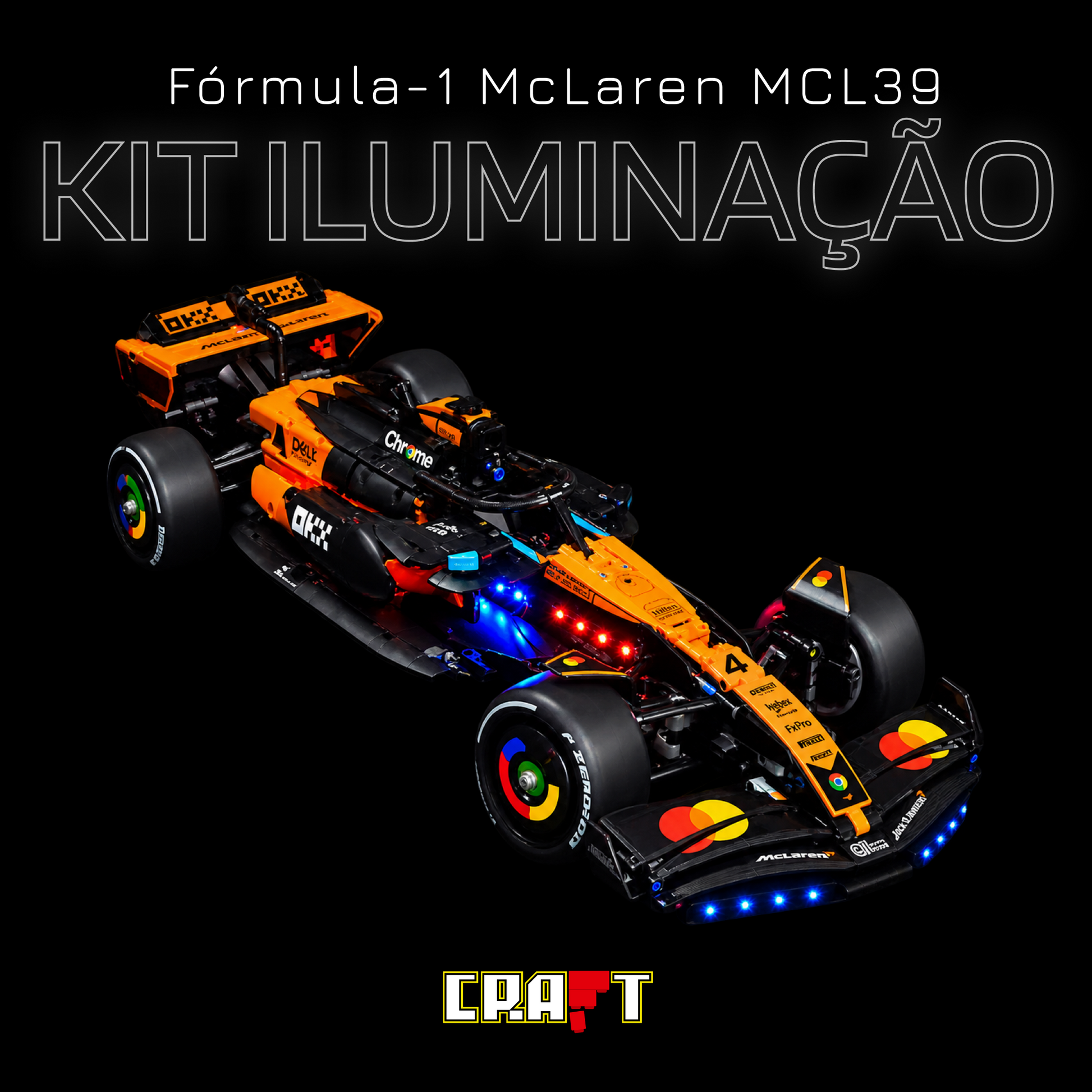 Kit de Ilumina&ccedil;&atilde;o para a F&oacute;rmula-1 McLaren MCL39 (1675 pe&ccedil;as)