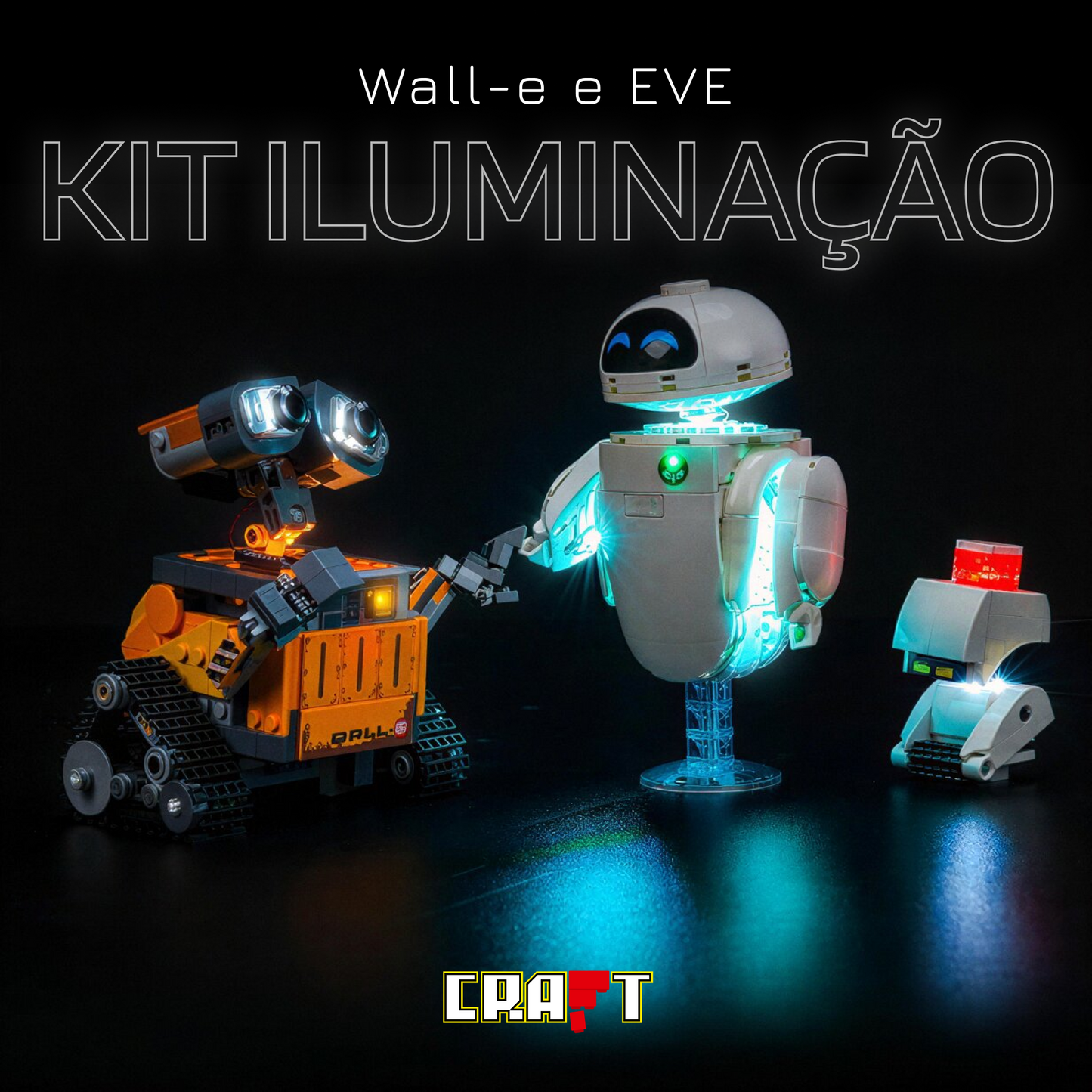 Kit de Ilumina&ccedil;&atilde;o o Wall-e e a EVA (811 pe&ccedil;as)