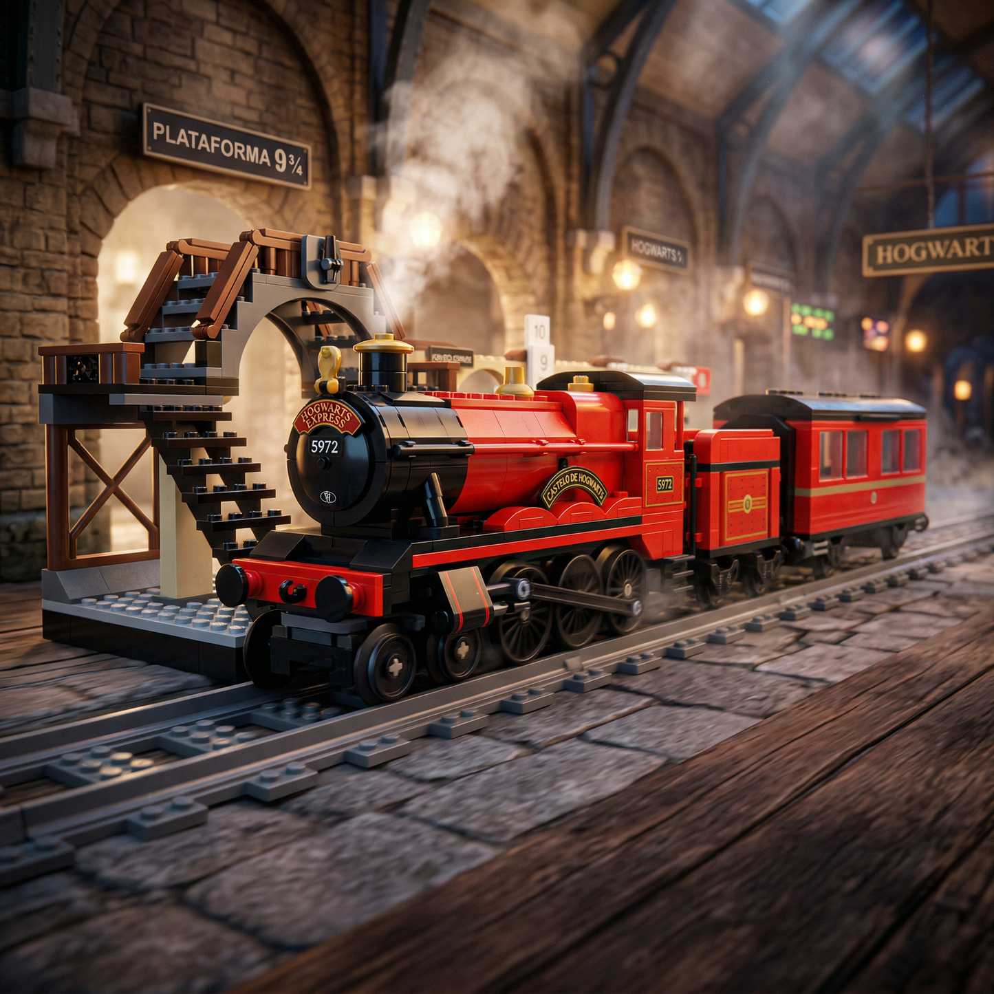 Harry Potter - Expresso de Hogwarts e Plataforma 9&frac34; (801 pe&ccedil;as)