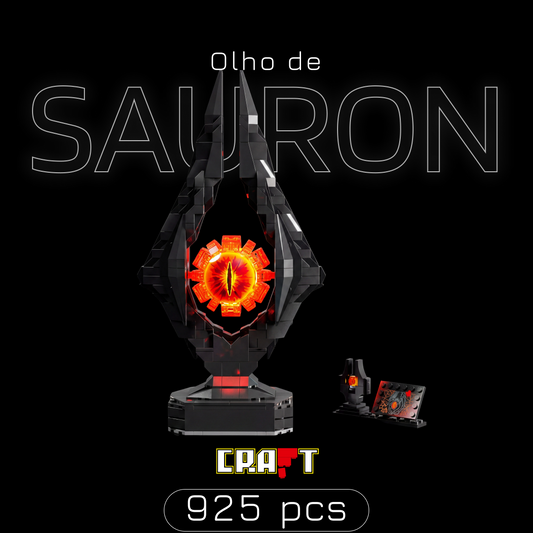 O Senhor dos An&eacute;is - Olho de Sauron com Ilumina&ccedil;&atilde;o (925 pe&ccedil;as)