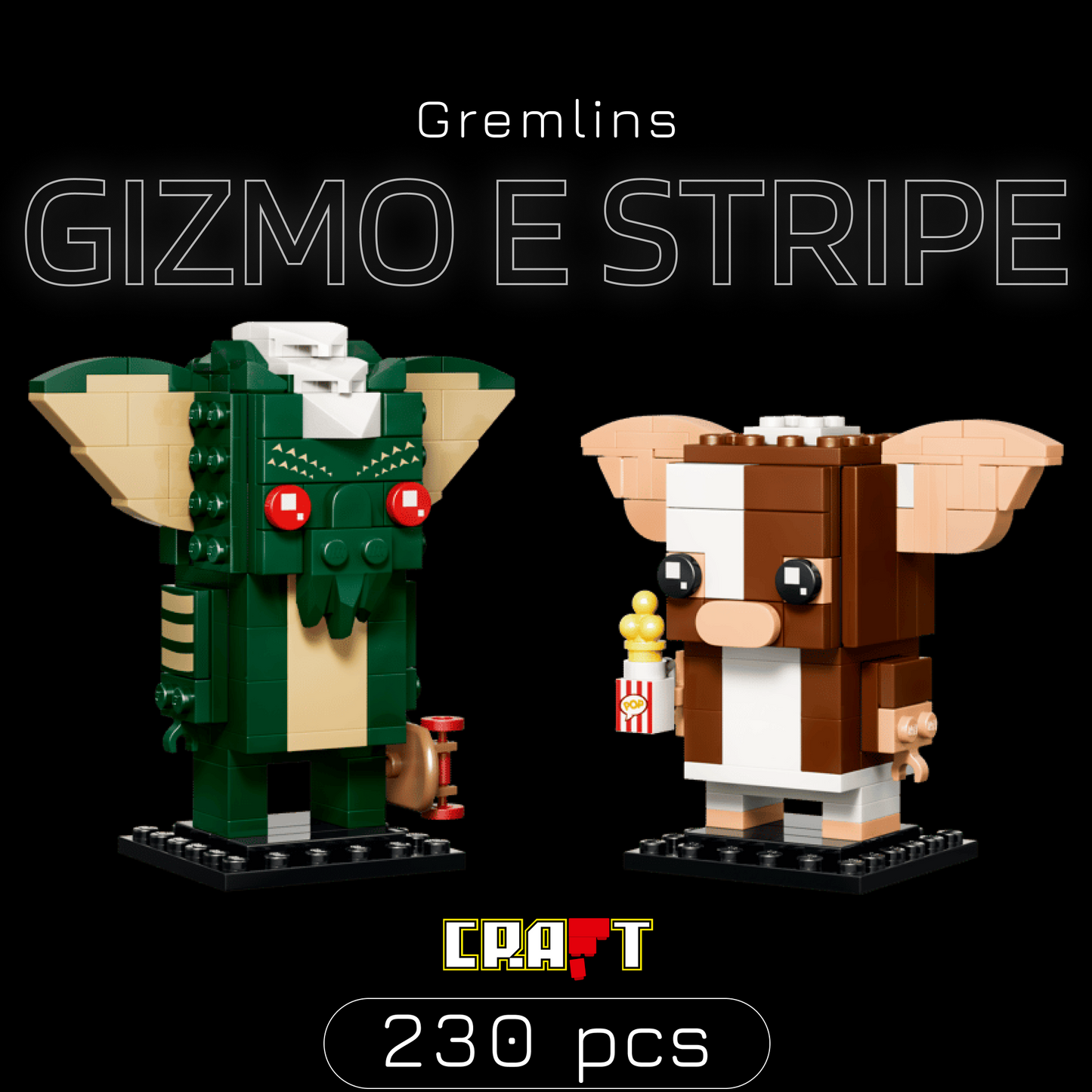 Gremlins - Figuras de Gizmo e Stripe (230 pe&ccedil;as)
