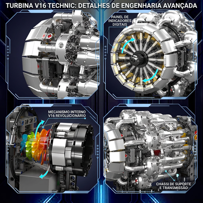 Motor Turbojato Mec&acirc;nico (1214 pe&ccedil;as)