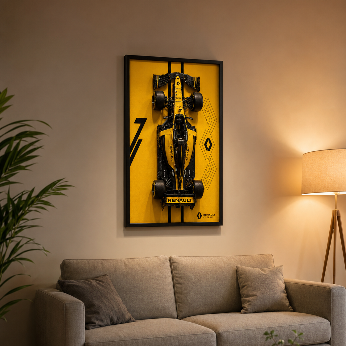 Quadro de Acr&iacute;lico para F1 Renault