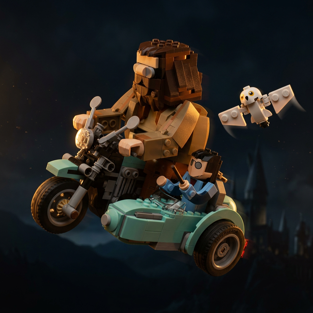 Harry Potter - Hagrid & Harry's Motocicleta (617 pe&ccedil;as)