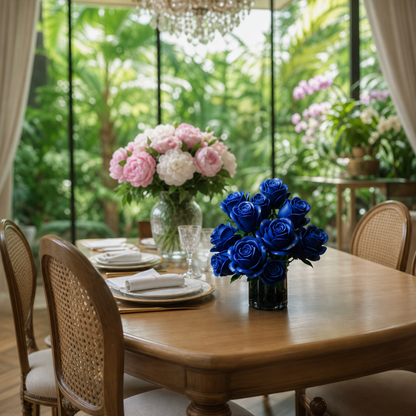 Buqu&ecirc; de Rosas Azuis (608 pe&ccedil;as)