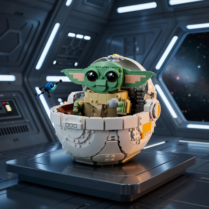 Baby Yoda no Carrinho Flutuante (1048 pe&ccedil;as)