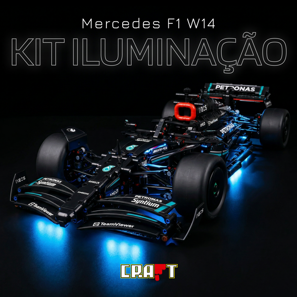 Kit de Ilumina&ccedil;&atilde;o para a F&oacute;rmula-1 Mercedes AMG W14 (1642 pe&ccedil;as)
