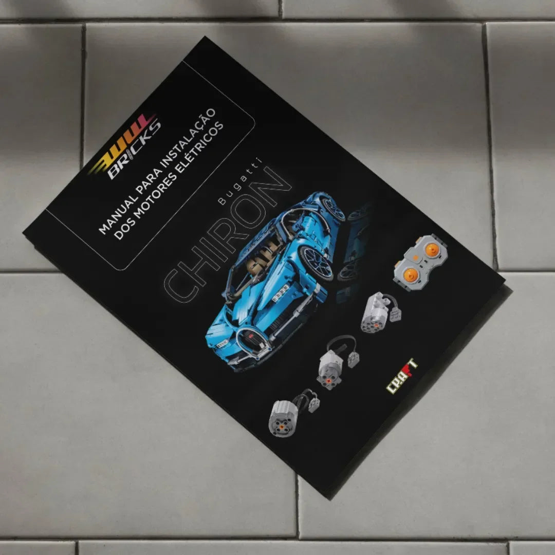 Manual para Turbinar a Bugatti Chiron Azul (3599 pcs)