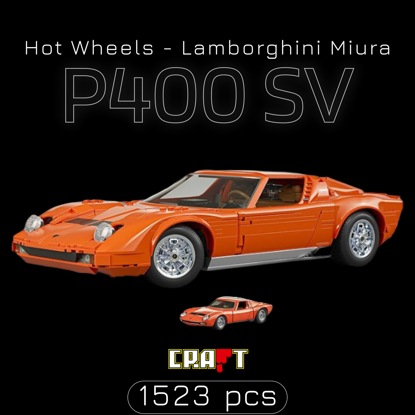 Hot Wheels - Lamborghini Miura P400 SV (1523 pe&ccedil;as) | Capa 1