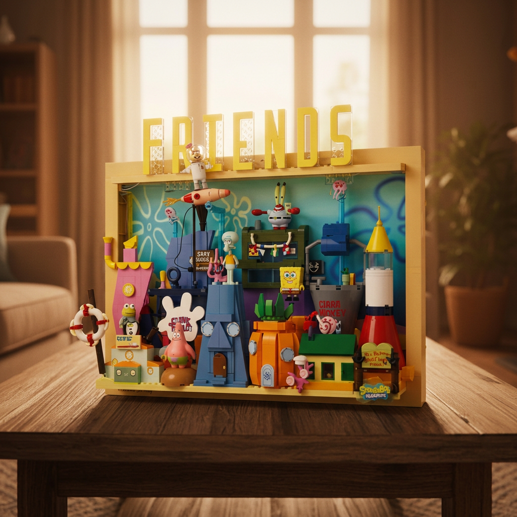 Bob Esponja - Quadro 3D Fenda do Biquini (1126 pe&ccedil;as)