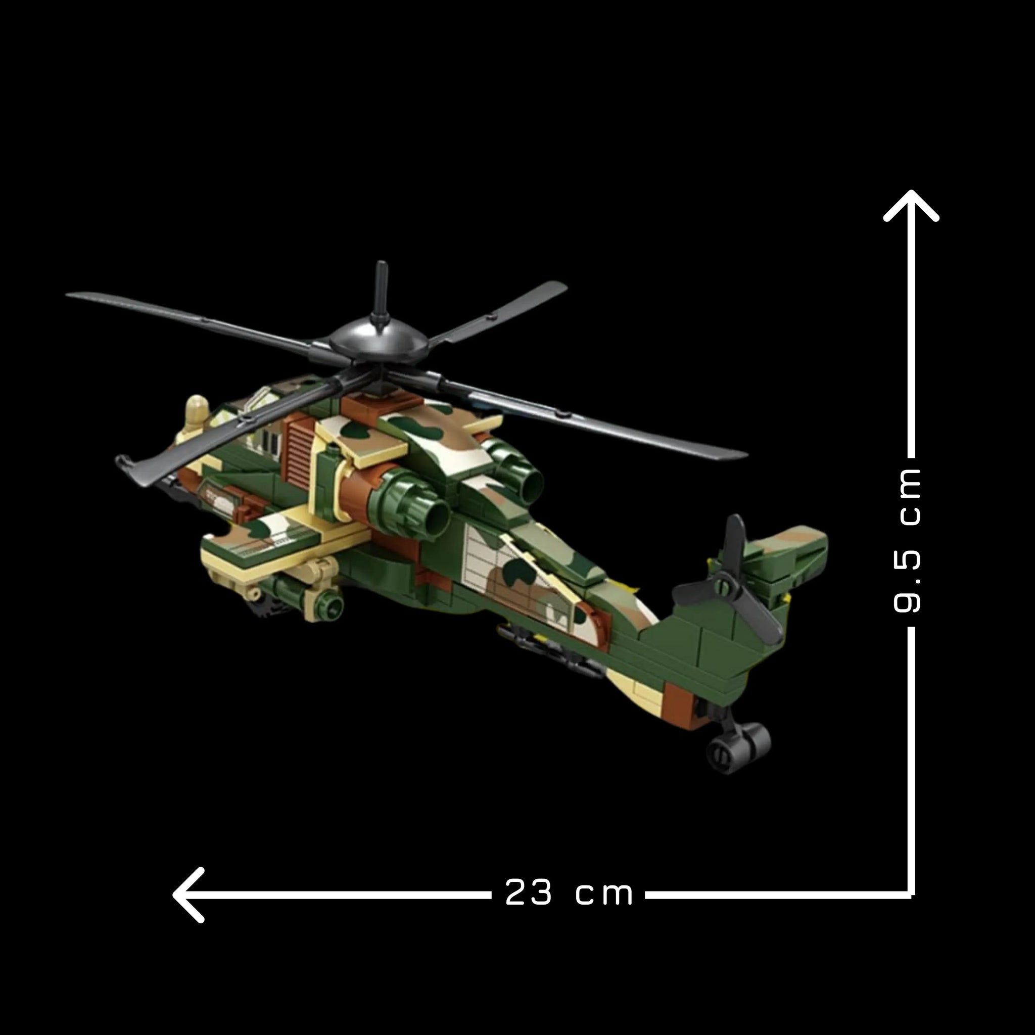 Helic&oacute;ptero A129 Mangusta (210 p&ccedil;s) - Brics Craft