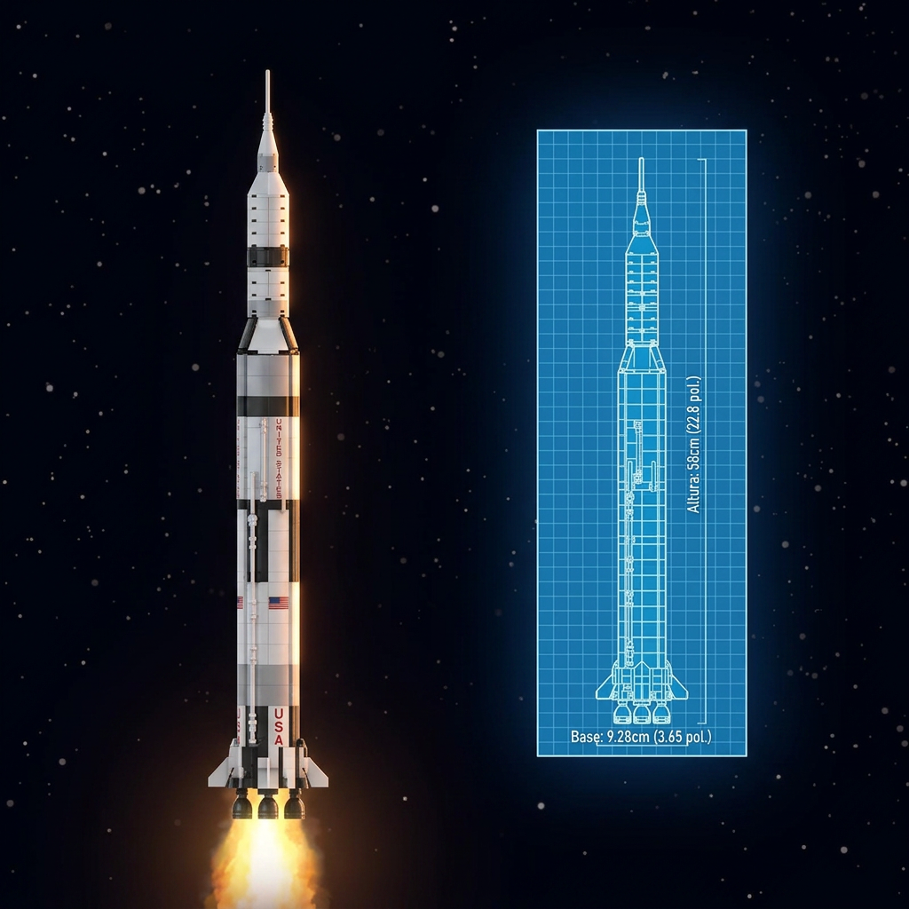Oferta Exclusiva deste An&uacute;ncio | NASA Apollo Saturn V (602 pe&ccedil;as)