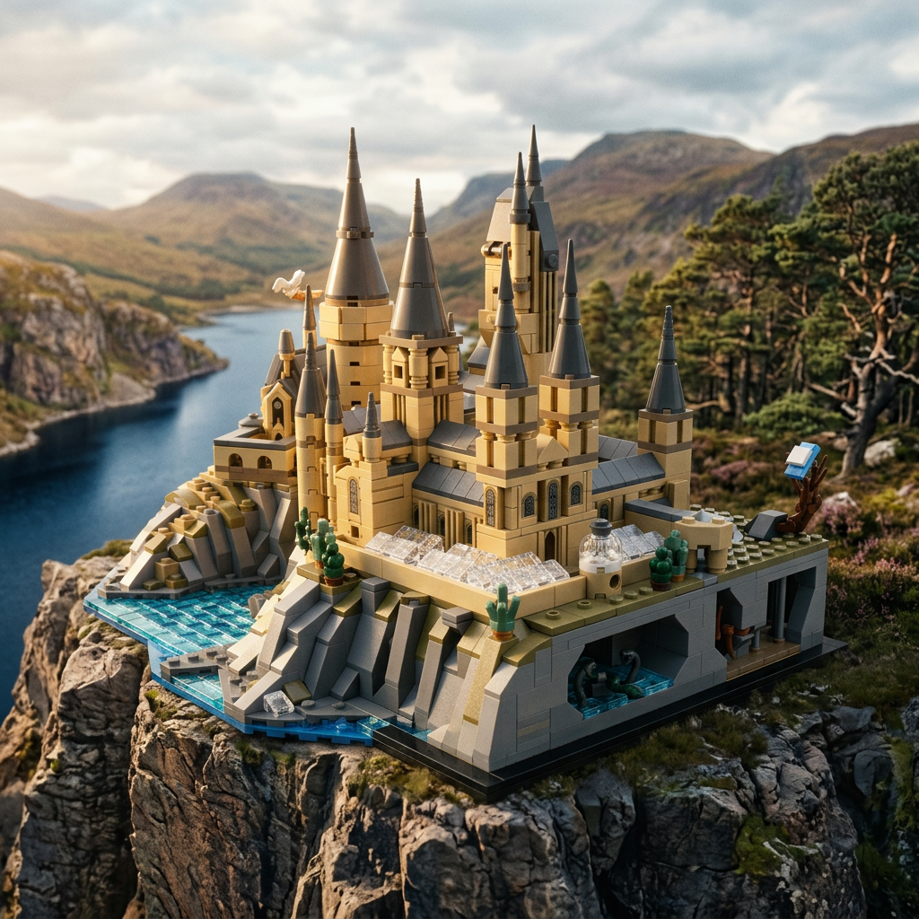 Harry Potter - O Castelo e os Campos de Hogwarts (2660 pe&ccedil;as)