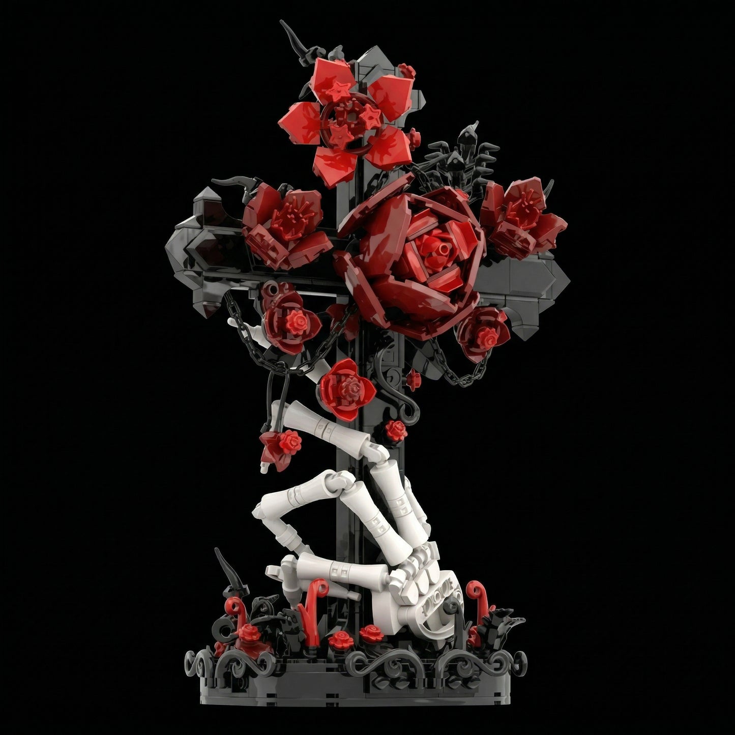 Cruz G&oacute;tica e Rosas (636 pe&ccedil;as)