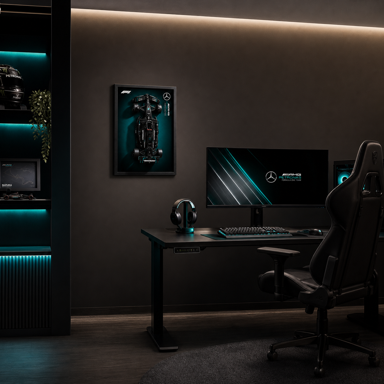 Quadro Fosco para a F&oacute;rmula-1 Mercedes-AMG W14