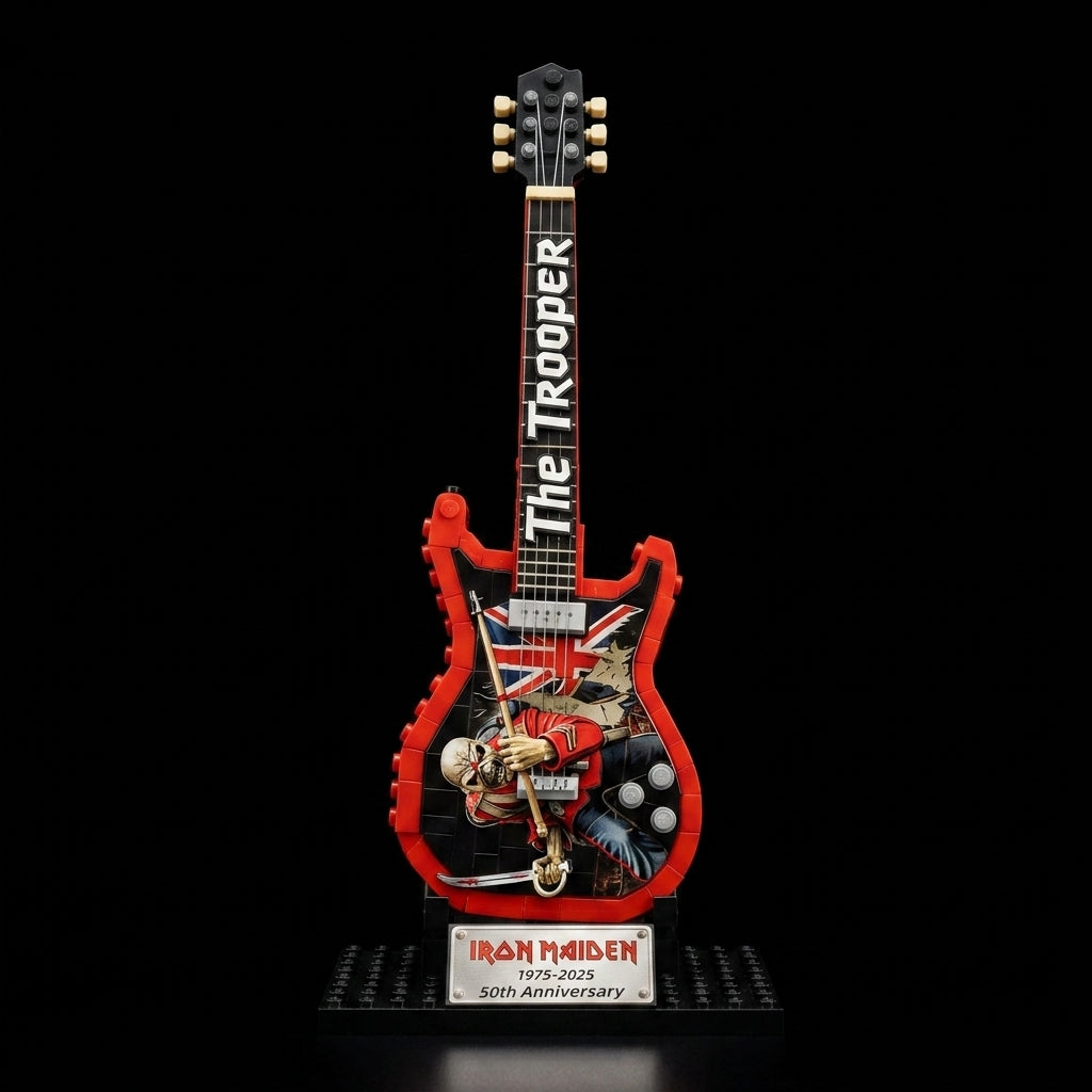 Guitarra Iron Maiden "The Trooper" (139 pe&ccedil;as) - Capa Vista Frontal