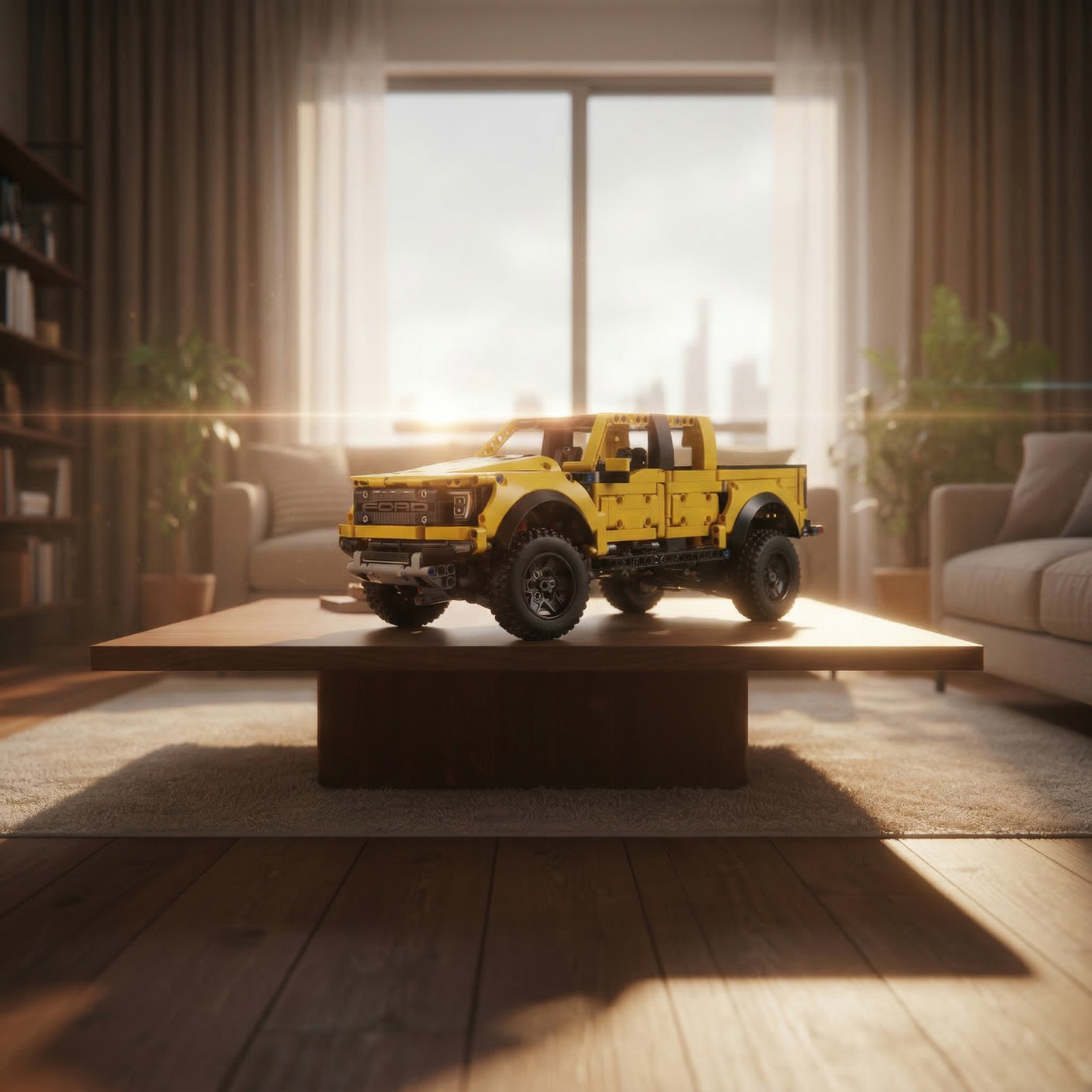 Ford F-150 Raptor Amarelo (1379 pe&ccedil;as)
