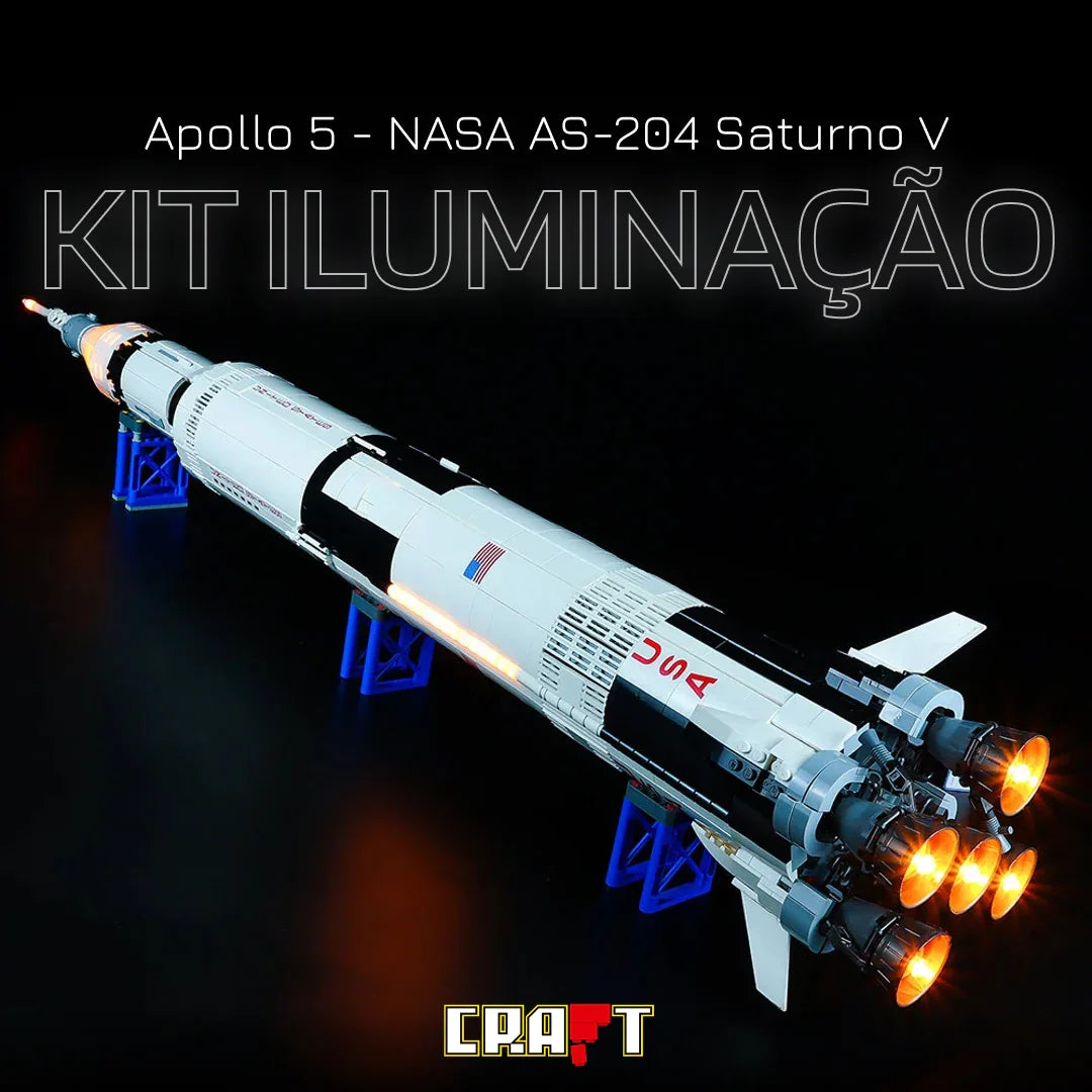 Kit de Ilumina&ccedil;&atilde;o para o Saturno V (1969 pe&ccedil;as)
