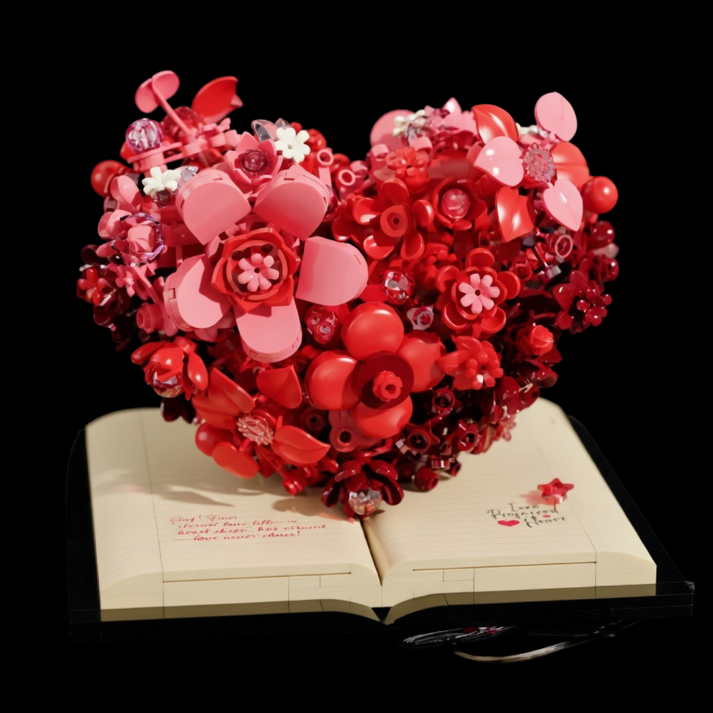 Escultura de Flores Rom&acirc;ntico (768 micro-pe&ccedil;as)