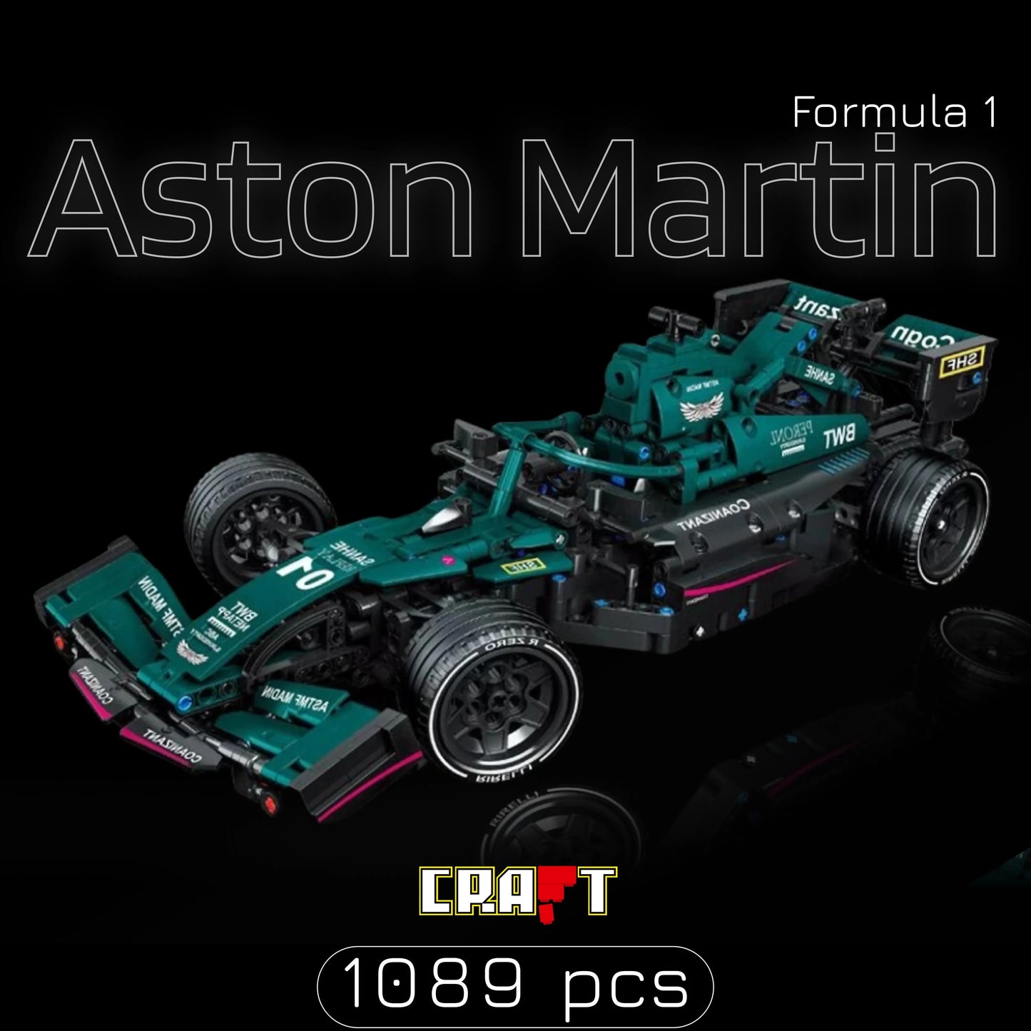 F&oacute;rmula 1 - Aston Martin AMR21 (1089 p&ccedil;s) - Brics Craft