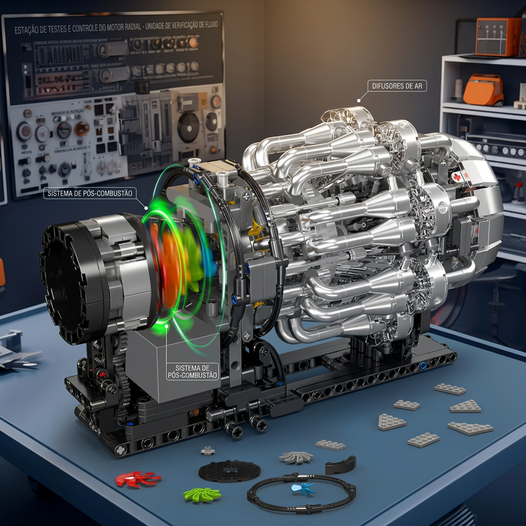 Motor Turbojato Mec&acirc;nico (1214 pe&ccedil;as)