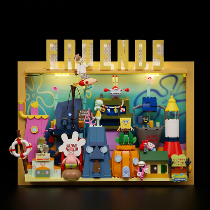 Bob Esponja - Quadro 3D Fenda do Biquini (1126 pe&ccedil;as)