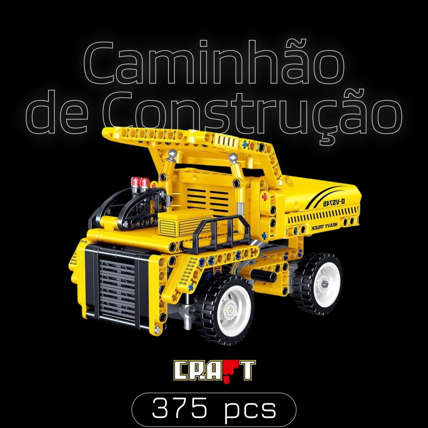 Caminh&atilde;o de Constru&ccedil;&atilde;o (375 p&ccedil;s) - Brics Craft
