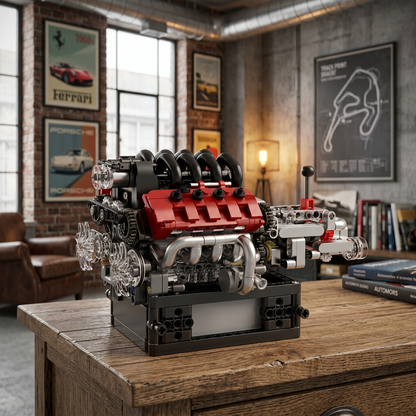 Motor com Transmiss&atilde;o V8 (787 pe&ccedil;as)