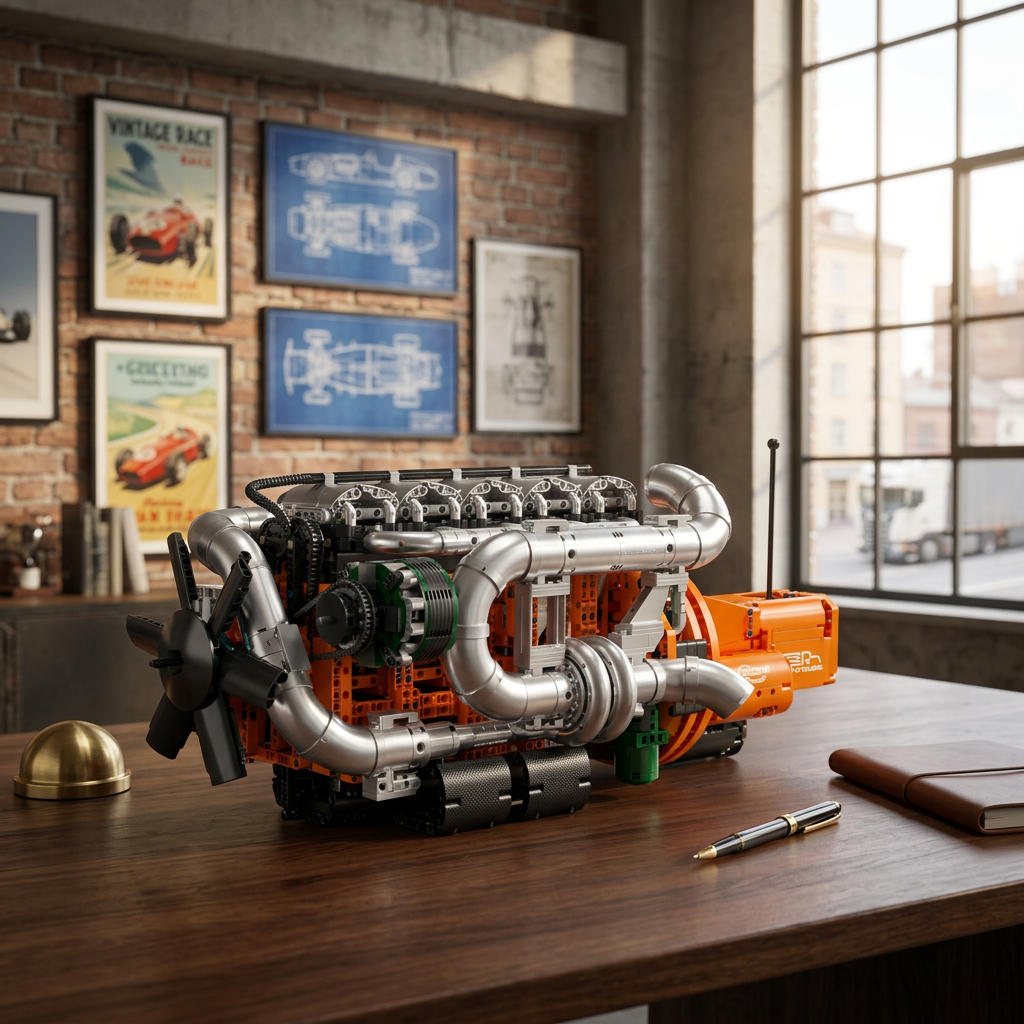 Motor Inline-6 com Transmiss&atilde;o (3236 pe&ccedil;as)