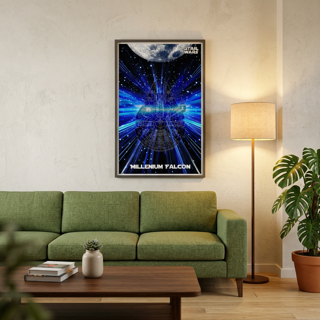 Quadro de Acrílico para Millennium Falcon (1381 peças)