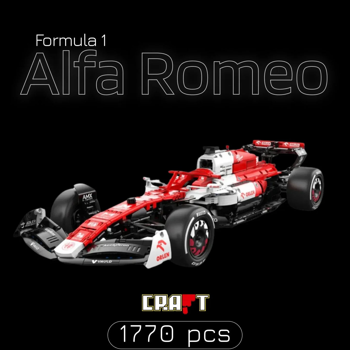F&oacute;rmula 1 - Alfa Romeo (1770 pe&ccedil;as) - Brics Craft