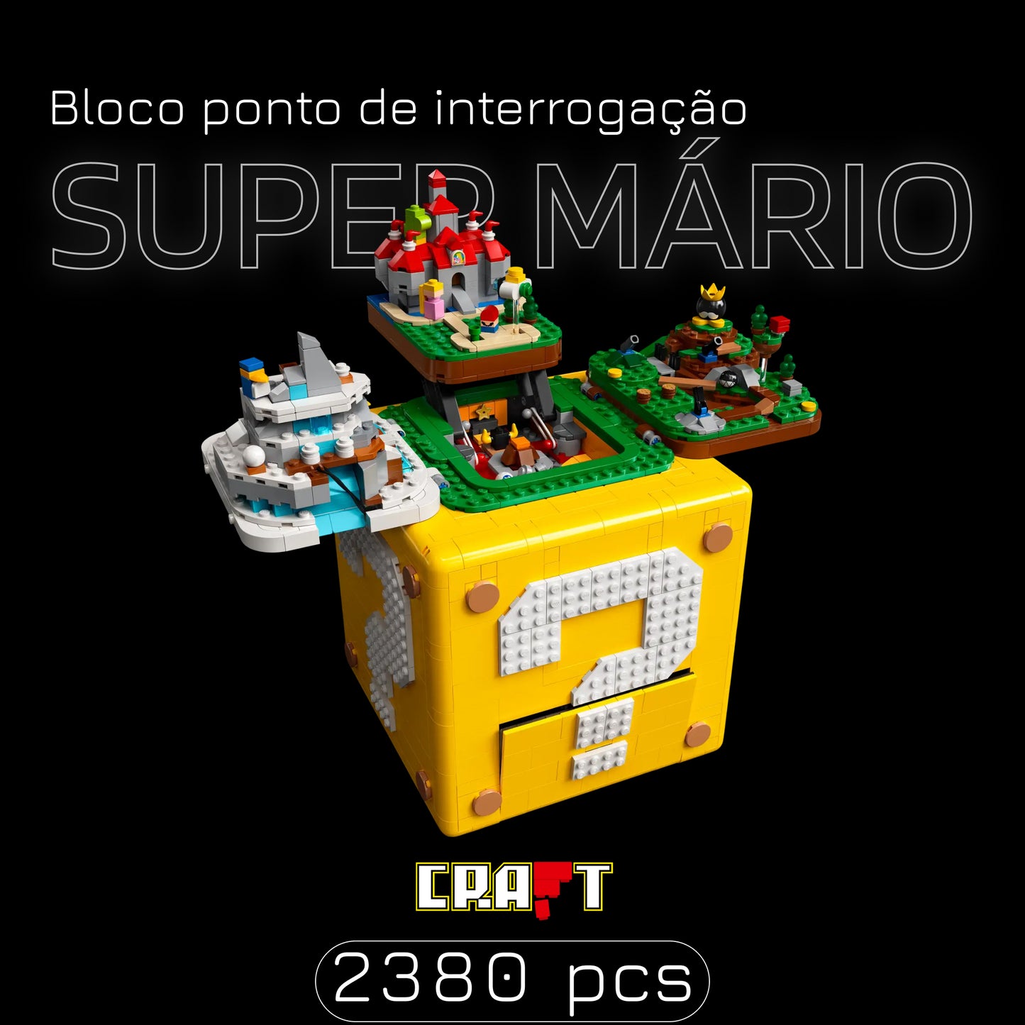 Oferta Exclusiva deste An&uacute;ncio | Bloco de Interroga&ccedil;&atilde;o do Super M&aacute;rio (2064 pe&ccedil;as)