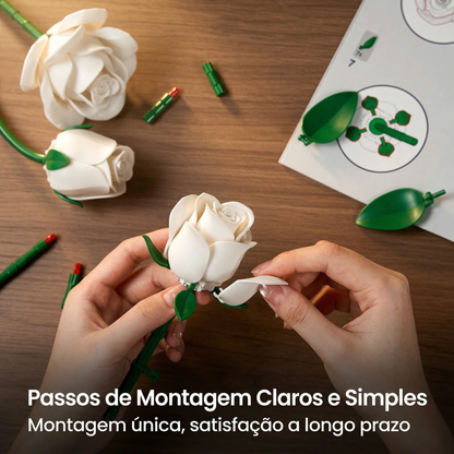 Buqu&ecirc; de Rosas Brancas (496 pe&ccedil;as)