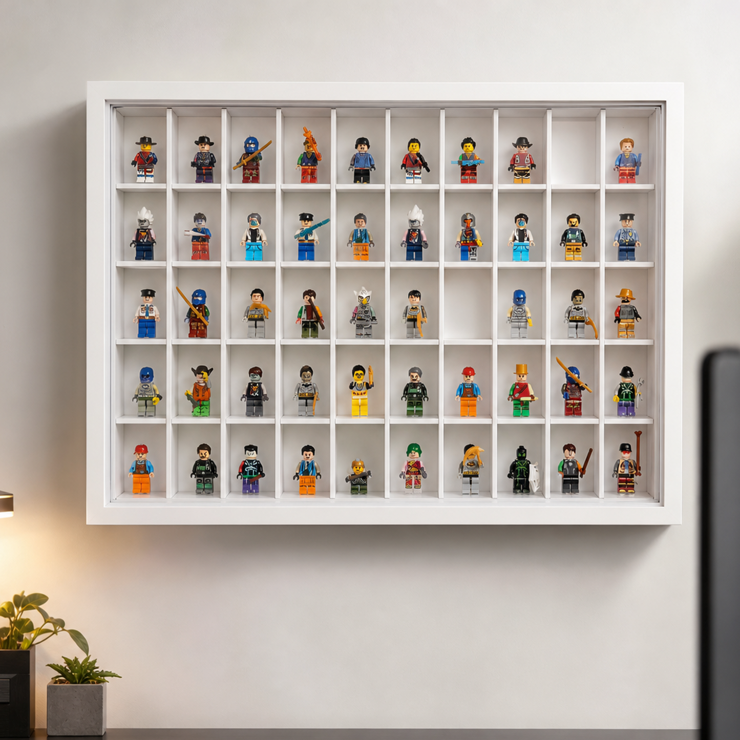Expositor de Acr&iacute;lico - 50 Minifiguras
