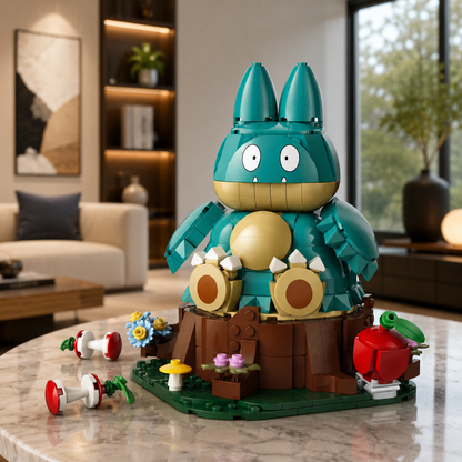Munchlax montado como pe&ccedil;a de exposi&ccedil;&atilde;o em sala