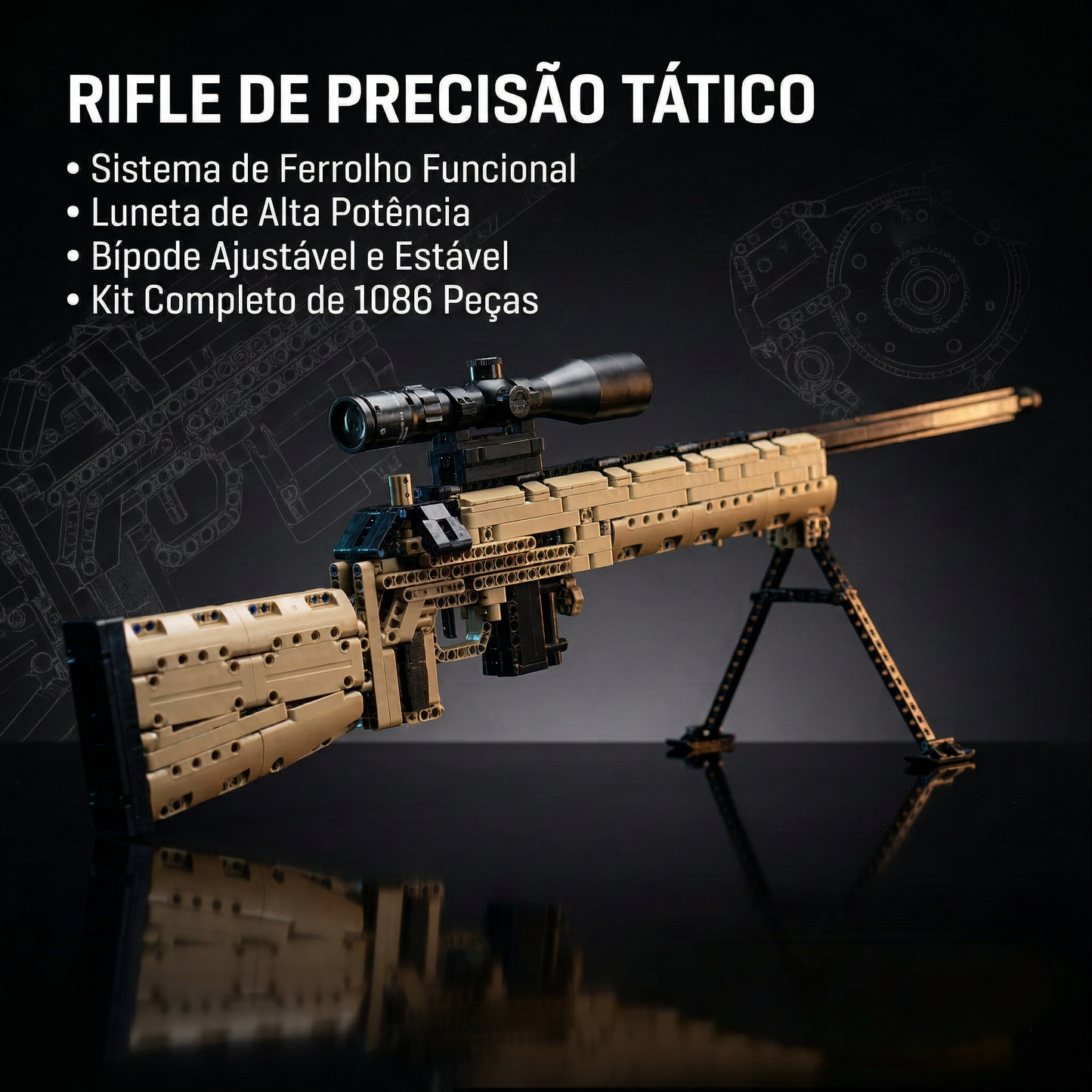 Fuzil de Precis&atilde;o M24 (1086 pe&ccedil;as)