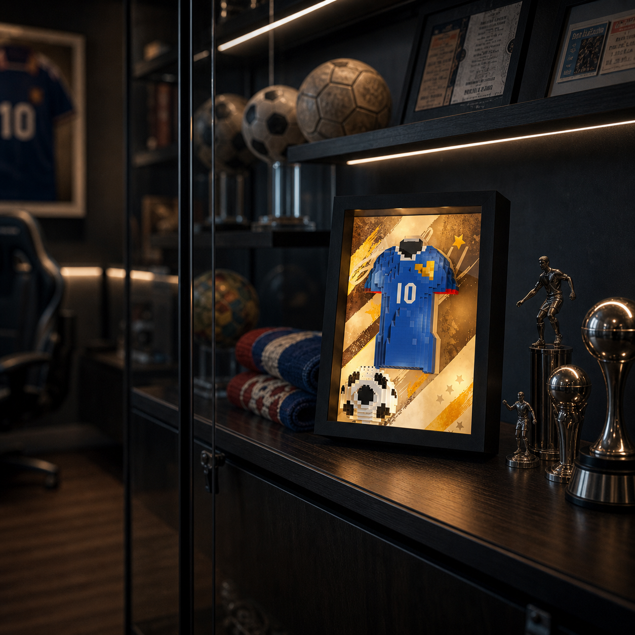 Copa do Mundo 2026 - Porta-Retrato Camisa da Fran&ccedil;a N10 - imagem 03 - Brics Craft