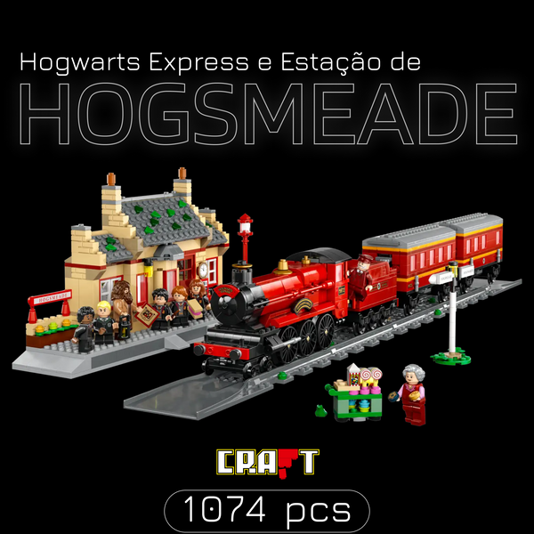 Harry Potter - Expresso de Hogwarts e Esta&ccedil;&atilde;o de Hogsmeade (1074 pe&ccedil;as)