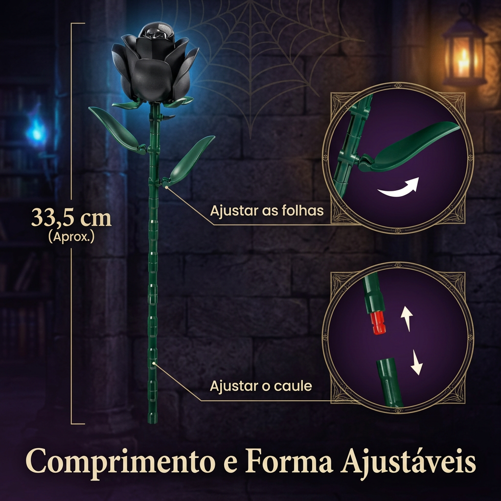 Buqu&ecirc; de Rosas Negras (784 pe&ccedil;as)