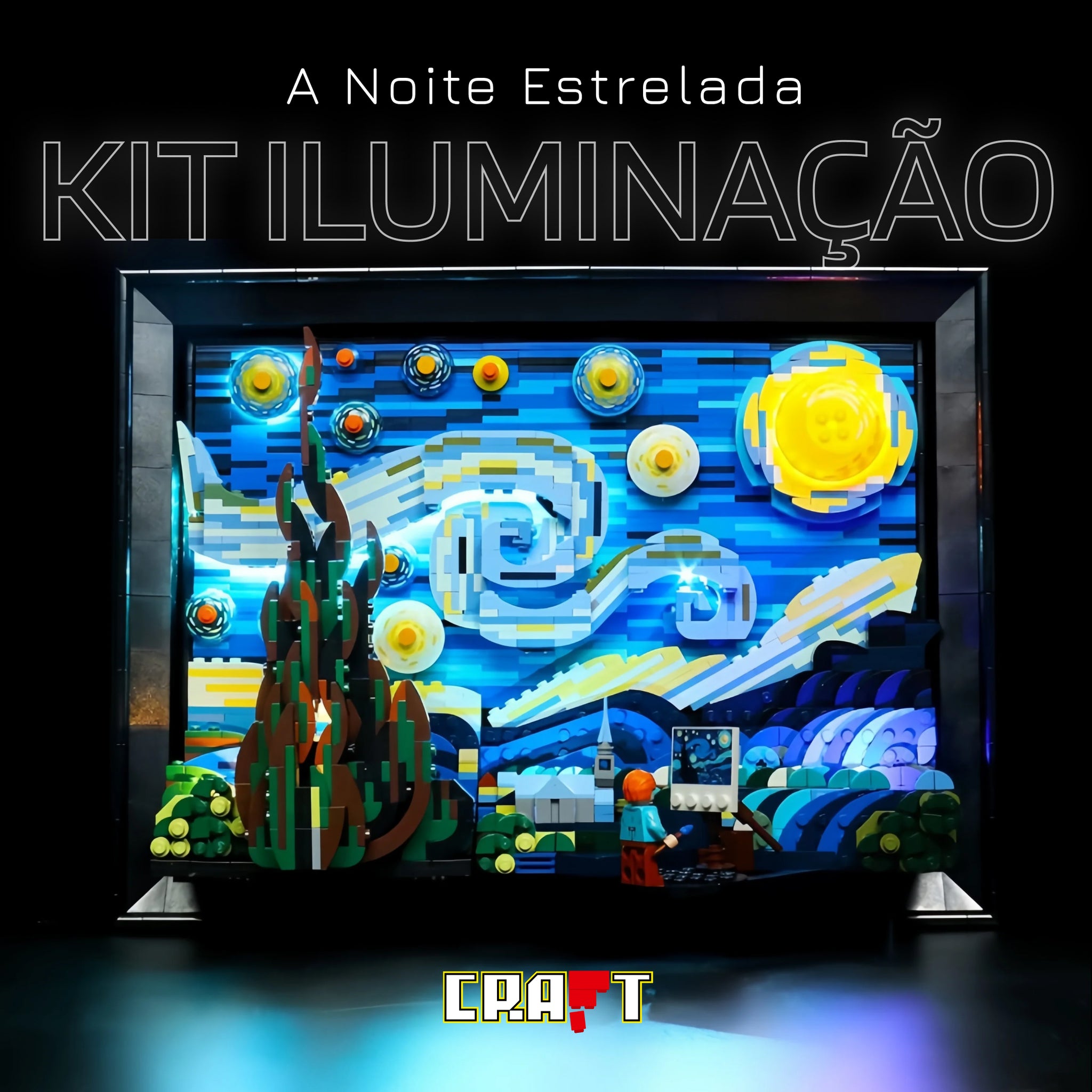 Kit de Ilumina&ccedil;&atilde;o para Van Gogh - A Noite Estrelada