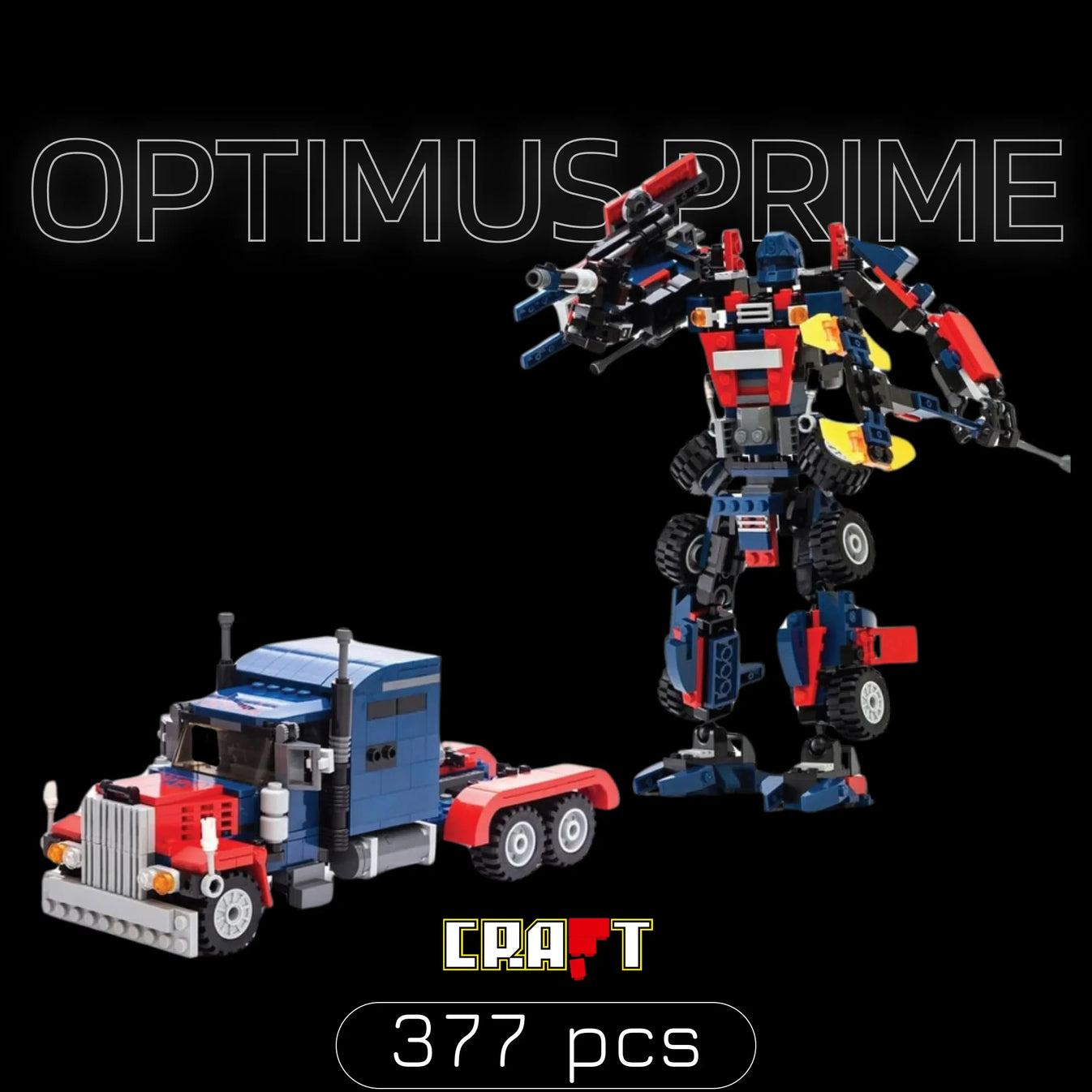 Transformers Optimus Prime - 2 em 1 (377 pe&ccedil;as)